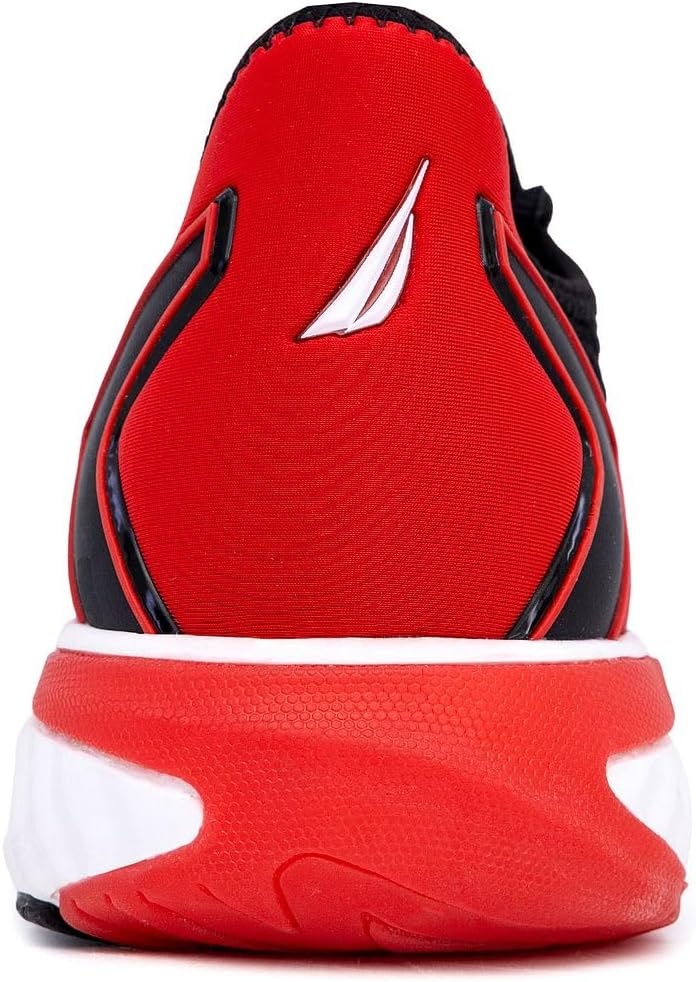 image:imageNautica Mens Sneakers Athletic Comfortable Casual LaceUp Fashion Walking ShoesBlack Red Aron