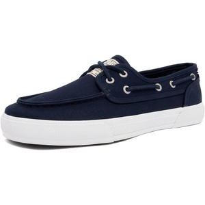 Nautica Men’s Casual Boat Shoes, Moc-Toe Loafers with Cushioned Insole, Deck Fashion Sneaker(Navy Twill)