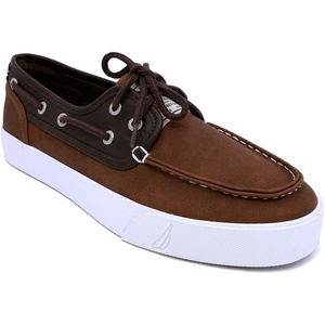 Nautica Men’s Casual Boat Shoes, Moc-Toe Loafers with Cushioned Insole, Deck Fashion Sneaker(Tan Brown Mix)
