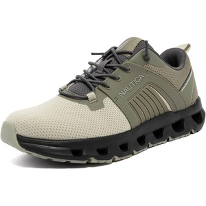 Nautica Mens Running Sneakers Sport Fashion Lace-Up Athletic Soft Shoes for Gym Tennis Men – Cushioned, Breathable, Lightweight & Comfortable(Olive Grey Mix)