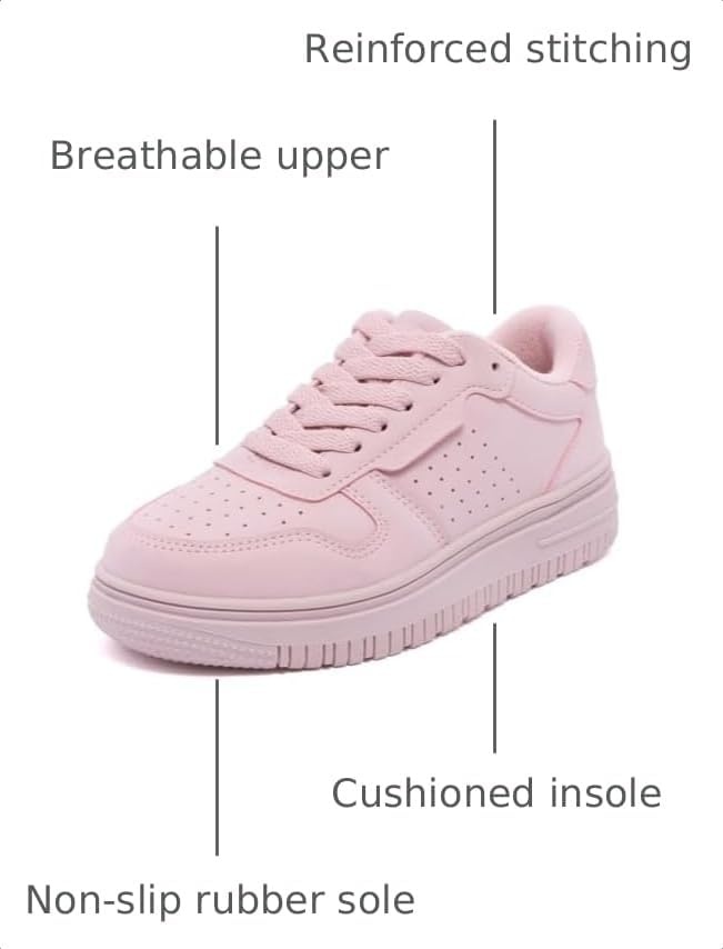 image:imageNautica Girls Sneakers Stylish LowTop Tennis Shoes with Cushioned Insole for Everyday Wear Toddler Little Kids and Big Kids LaceUpBungeeBlush Tonalivan