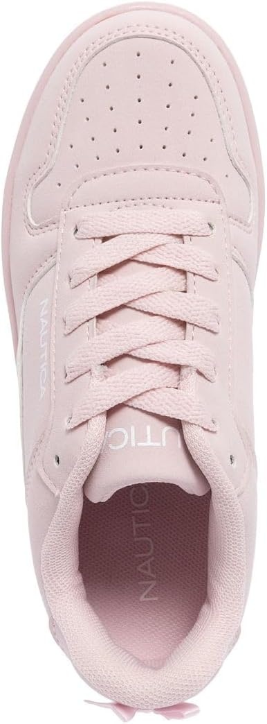 image:imageNautica Girls Sneakers Stylish LowTop Tennis Shoes with Cushioned Insole for Everyday Wear Toddler Little Kids and Big Kids LaceUpBungeeBlushbow
