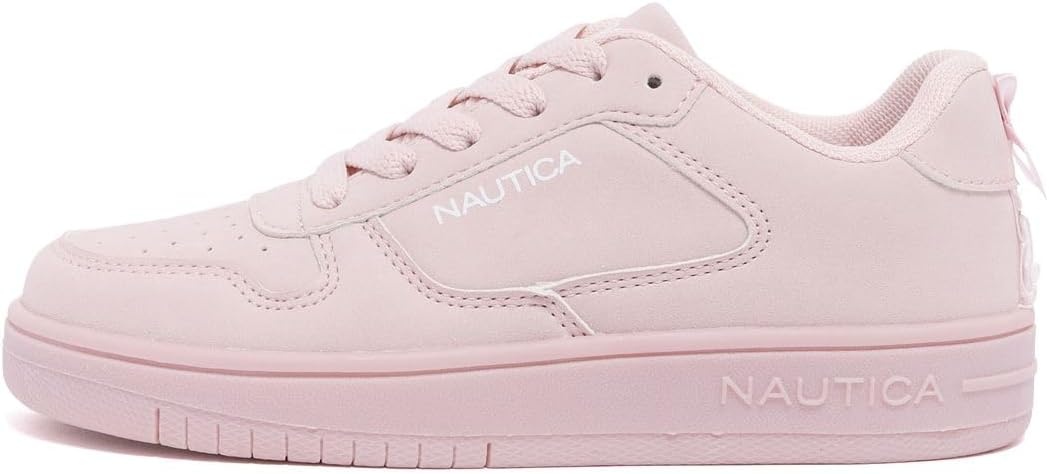 image:imageNautica Girls Sneakers Stylish LowTop Tennis Shoes with Cushioned Insole for Everyday Wear Toddler Little Kids and Big Kids LaceUpBungeeBlushbow