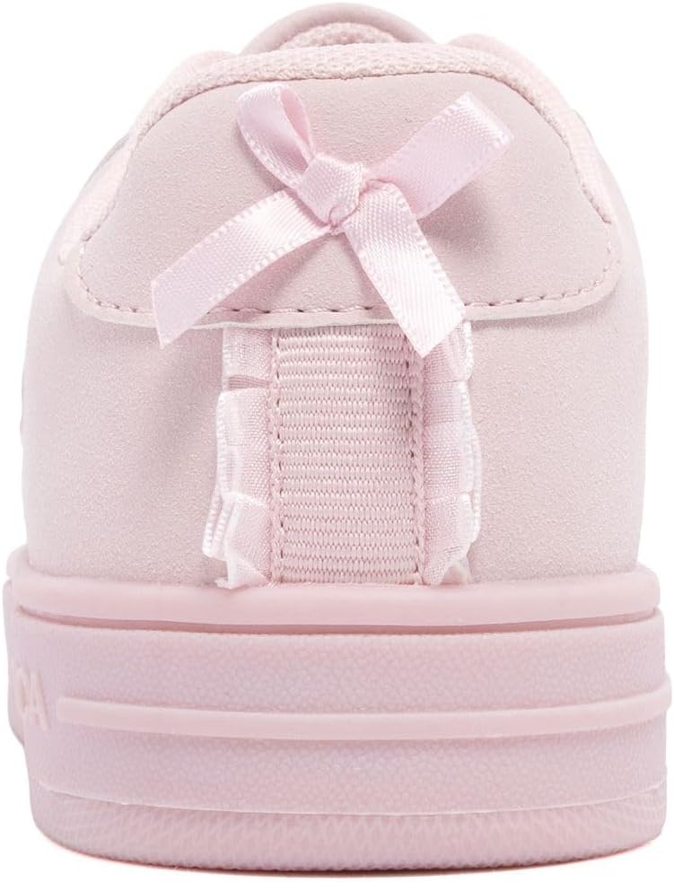image:imageNautica Girls Sneakers Stylish LowTop Tennis Shoes with Cushioned Insole for Everyday Wear Toddler Little Kids and Big Kids LaceUpBungeeBlushbow