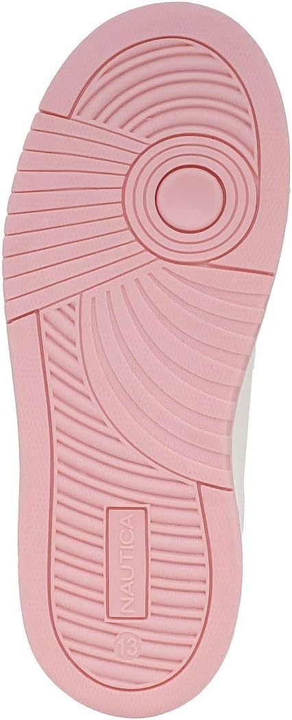 image:imageNautica Girls Sneakers Stylish LowTop Tennis Shoes with Cushioned Insole for Everyday Wear Toddler Little Kids and Big Kids LaceUpBungeeBone Pastel Multi
