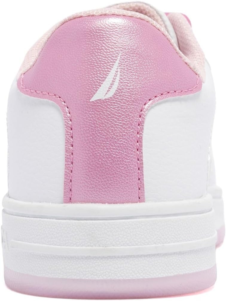 image:imageNautica Girls Sneakers Stylish LowTop Tennis Shoes with Cushioned Insole for Everyday Wear Toddler Little Kids and Big Kids LaceUpBungeePearl Pinksonsona