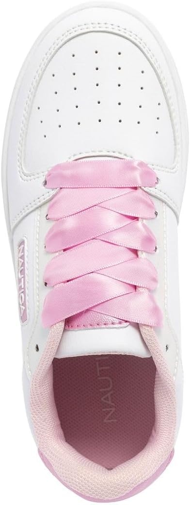 image:imageNautica Girls Sneakers Stylish LowTop Tennis Shoes with Cushioned Insole for Everyday Wear Toddler Little Kids and Big Kids LaceUpBungeePearl Pinksonsona
