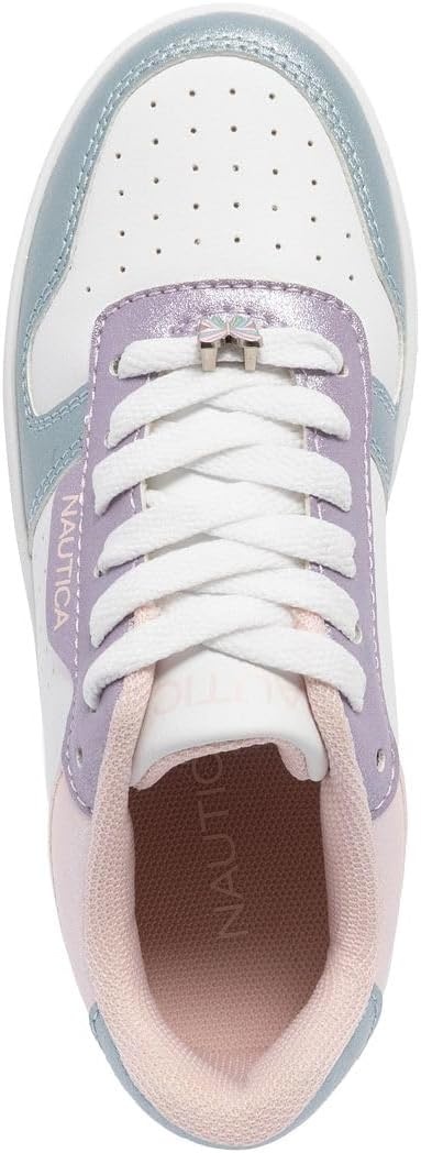 image:imageNautica Girls Sneakers Stylish LowTop Tennis Shoes with Cushioned Insole for Everyday Wear Toddler Little Kids and Big Kids LaceUpBungeePink Blue Lilacstafford