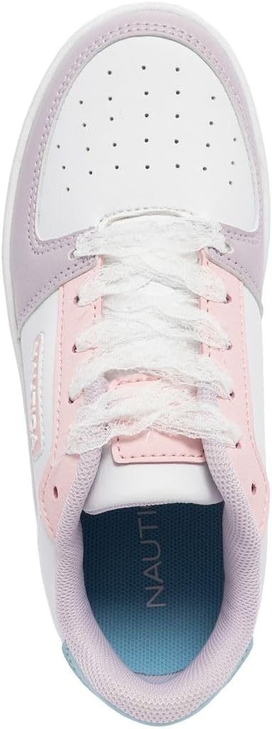 image:imageNautica Girls Sneakers Stylish LowTop Tennis Shoes with Cushioned Insole for Everyday Wear Toddler Little Kids and Big Kids LaceUpBungeePink Lilacsonsona
