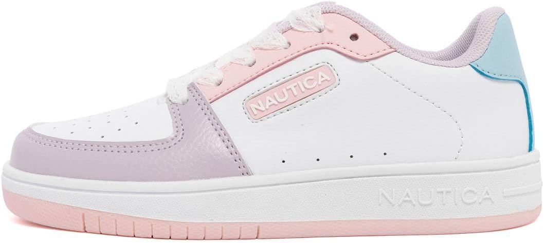 image:imageNautica Girls Sneakers Stylish LowTop Tennis Shoes with Cushioned Insole for Everyday Wear Toddler Little Kids and Big Kids LaceUpBungeePink Lilacsonsona