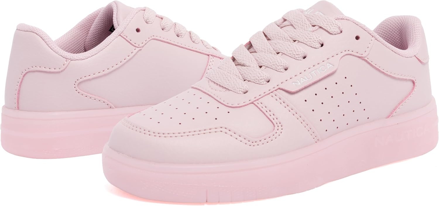 image:imageNautica Girls Sneakers Stylish LowTop Tennis Shoes with Cushioned Insole for Everyday Wear Toddler Little Kids and Big Kids LaceUpBungeePinkstafford