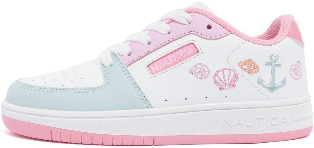 image:imageNautica Girls Sneakers Stylish LowTop Tennis Shoes with Cushioned Insole for Everyday Wear Toddler Little Kids and Big Kids LaceUpBungeeSoft Coastal