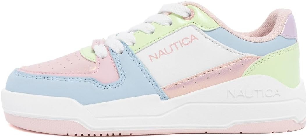 image:imageNautica Girls Sneakers Stylish LowTop Tennis Shoes with Cushioned Insole for Everyday Wear Toddler Little Kids and Big Kids LaceUpBungeeSoft Pastelharrold