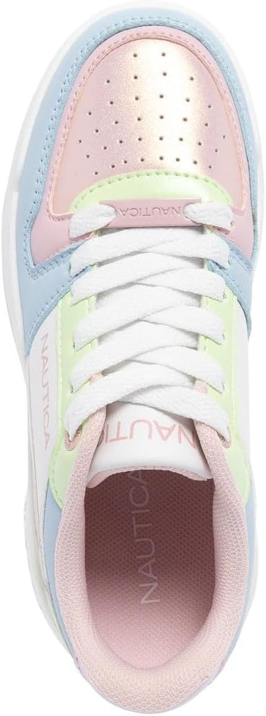 image:imageNautica Girls Sneakers Stylish LowTop Tennis Shoes with Cushioned Insole for Everyday Wear Toddler Little Kids and Big Kids LaceUpBungeeSoft Pastelharrold