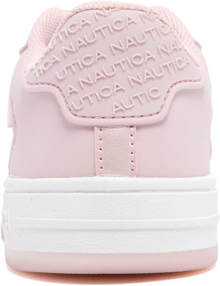 image:imageNautica Girls Sneakers Stylish LowTop Tennis Shoes with Cushioned Insole for Everyday Wear Toddler Little Kids and Big Kids LaceUpBungeeWhite Blushalmina