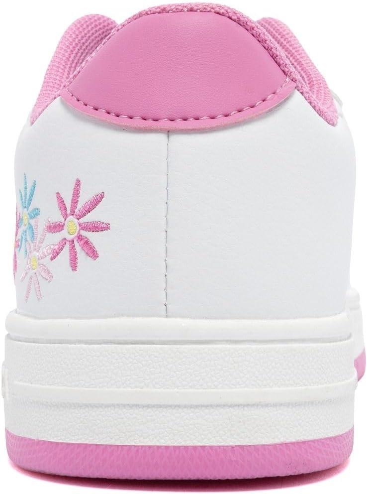 image:imageNautica Girls Sneakers Stylish LowTop Tennis Shoes with Cushioned Insole for Everyday Wear Toddler Little Kids and Big Kids LaceUpBungeeWhite Pink Bluemonsanta