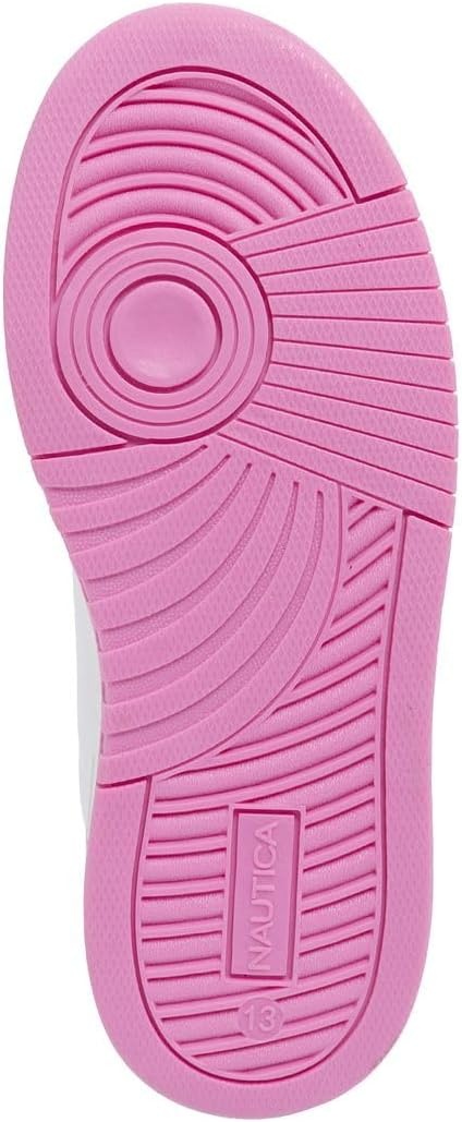 image:imageNautica Girls Sneakers Stylish LowTop Tennis Shoes with Cushioned Insole for Everyday Wear Toddler Little Kids and Big Kids LaceUpBungeeWhite Pink Bluemonsanta