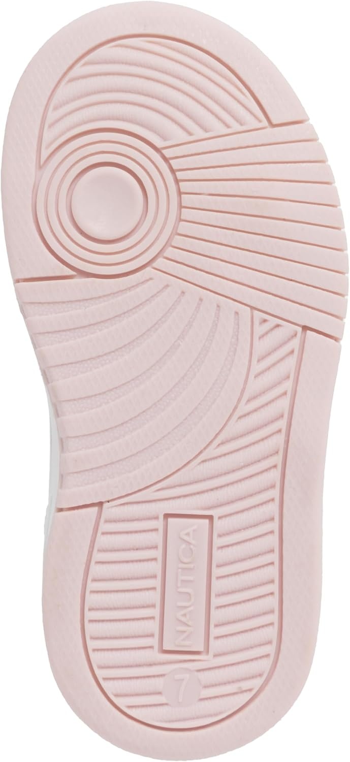 image:imageNautica Girls Sneakers Stylish LowTop Tennis Shoes with Cushioned Insole for Everyday Wear Toddler Little Kids and Big Kids LaceUpBungeeWhite Pink Blue