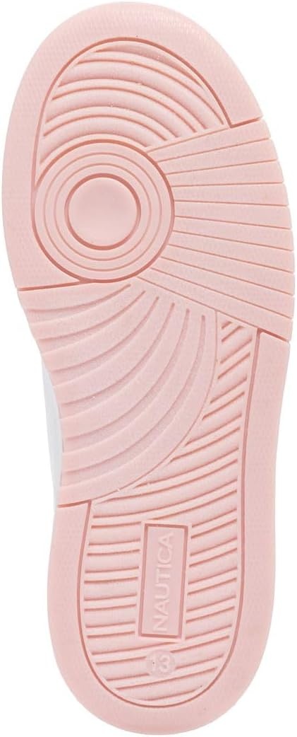 image:imageNautica Girls Sneakers Stylish LowTop Tennis Shoes with Cushioned Insole for Everyday Wear Toddler Little Kids and Big Kids LaceUpBungeeWhite Pink Butterfly