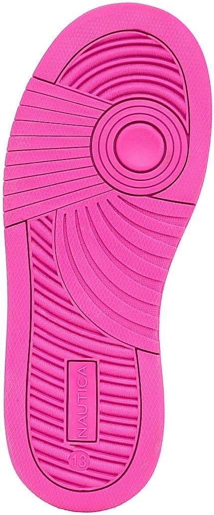 image:imageNautica Girls Sneakers Stylish LowTop Tennis Shoes with Cushioned Insole for Everyday Wear Toddler Little Kids and Big Kids LaceUpBungeeWhite Pink Glow