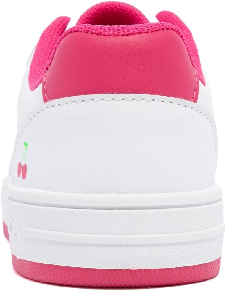 image:imageNautica Girls Sneakers Stylish LowTop Tennis Shoes with Cushioned Insole for Everyday Wear Toddler Little Kids and Big Kids LaceUpBungeeWhite Pinkcherry