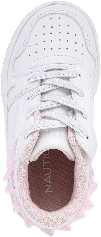 image:imageNautica Girls Sneakers Stylish LowTop Tennis Shoes with Cushioned Insole for Everyday Wear Toddler Little Kids and Big Kids LaceUpBungeeWhite Pinkmilra