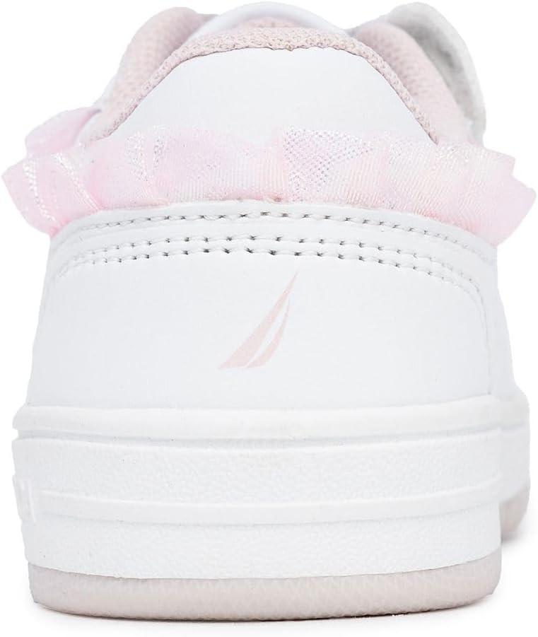 image:imageNautica Girls Sneakers Stylish LowTop Tennis Shoes with Cushioned Insole for Everyday Wear Toddler Little Kids and Big Kids LaceUpBungeeWhite Pinkmilra