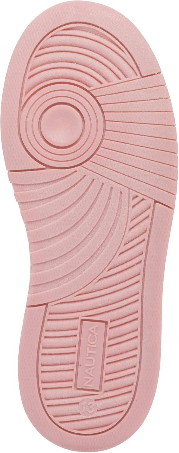image:imageNautica Girls Sneakers Stylish LowTop Tennis Shoes with Cushioned Insole for Everyday Wear Toddler Little Kids and Big Kids LaceUpBungeeWhite Shimmer Pink
