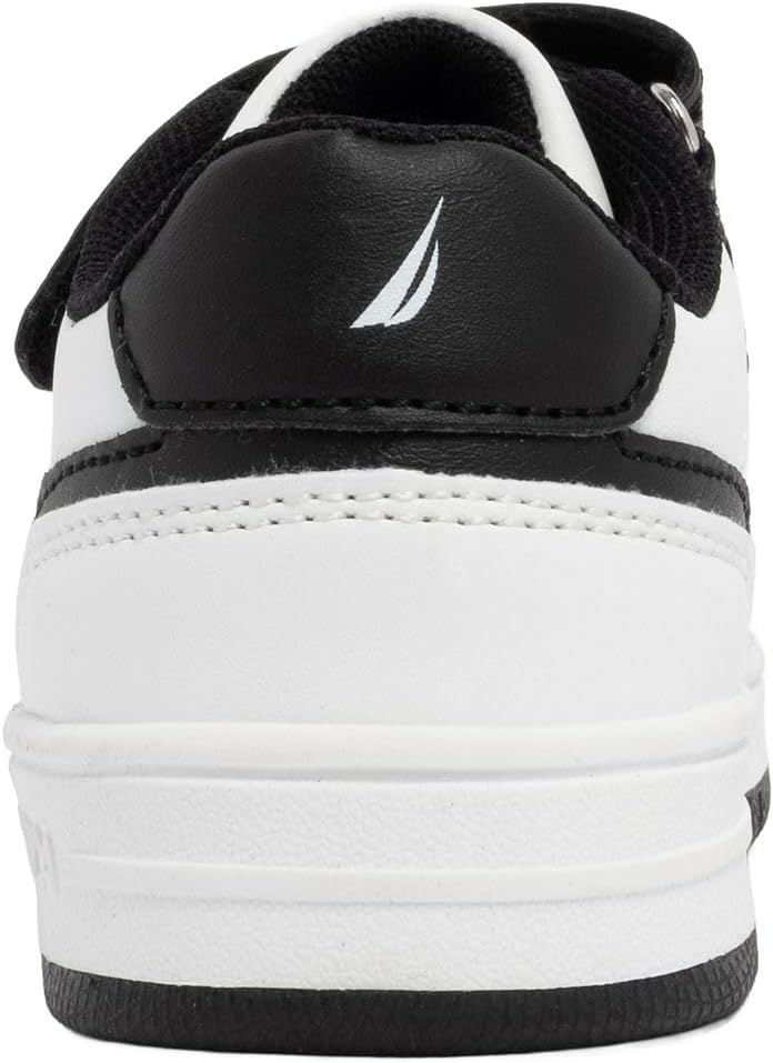 image:imageNautica Kids Adjustable Strap Shoes Comfortable Casual Sneakers for Boys and Girls Toddlers amp Little KidsWhite Black Seli