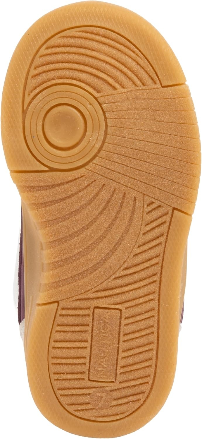 image:imageNautica Kids Adjustable Strap Shoes Comfortable Casual Sneakers for Boys and Girls Toddlers amp Little KidsWhite Burgundy Gum