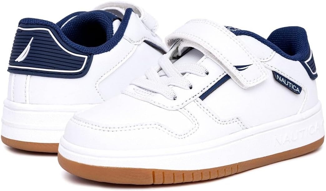 image:imageNautica Kids Adjustable Strap Shoes Comfortable Casual Sneakers for Boys and Girls Toddlers amp Little KidsWhite Navyalmiana