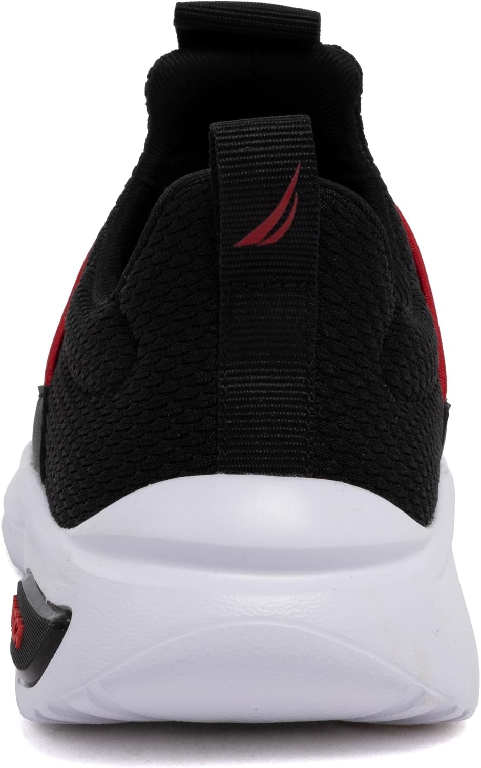 image:imageNautica Kids Athletic SlipOn Sneakers Comfortable Bungee Running Shoes for Boys and Girls Stylish and Supportive Footwear for Active Kids Big KidLittle KidToddlerBlack Red 3y