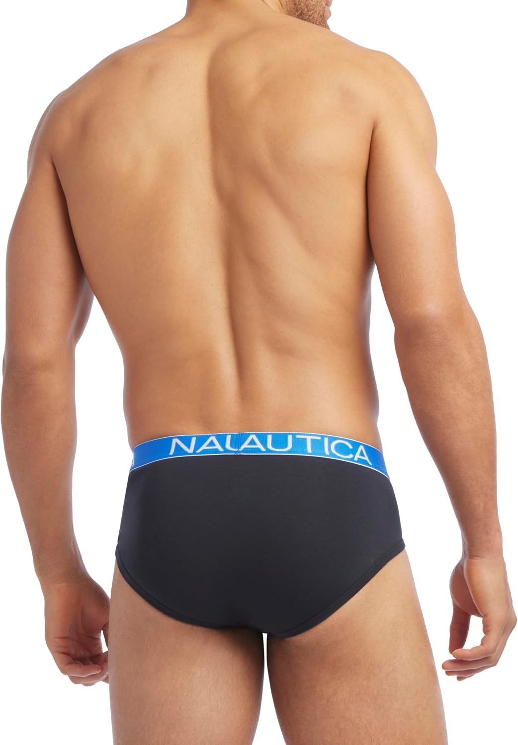 image:imageNautica Mens 4 Pack Classic Cotton Stretch BriefsBlack BlackSpinner BlueAero BlueWhite Assorted Wb