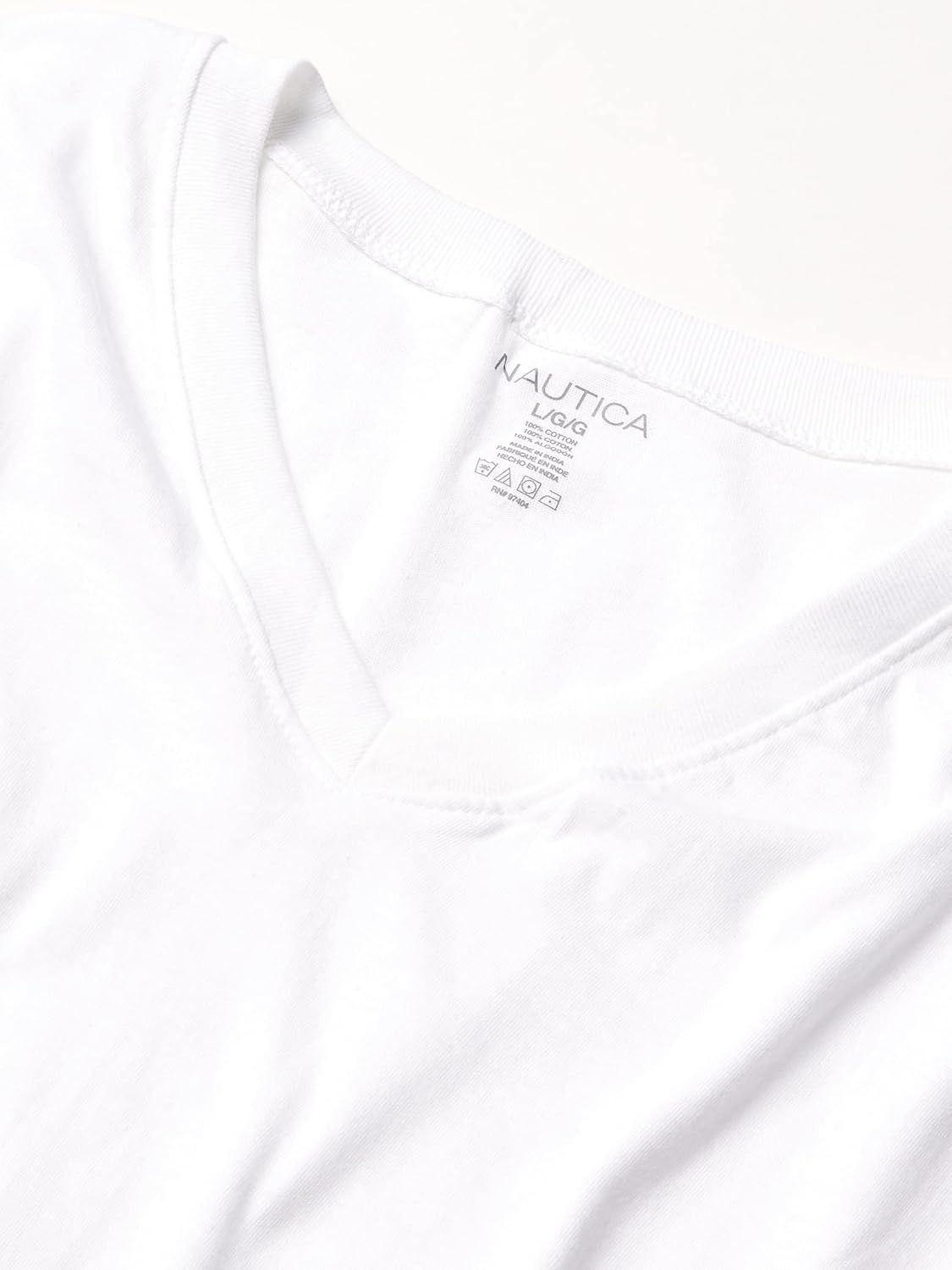 image:imageNautica Mens 4 Pack Cotton VNeck TShirts UndershirtsWhite