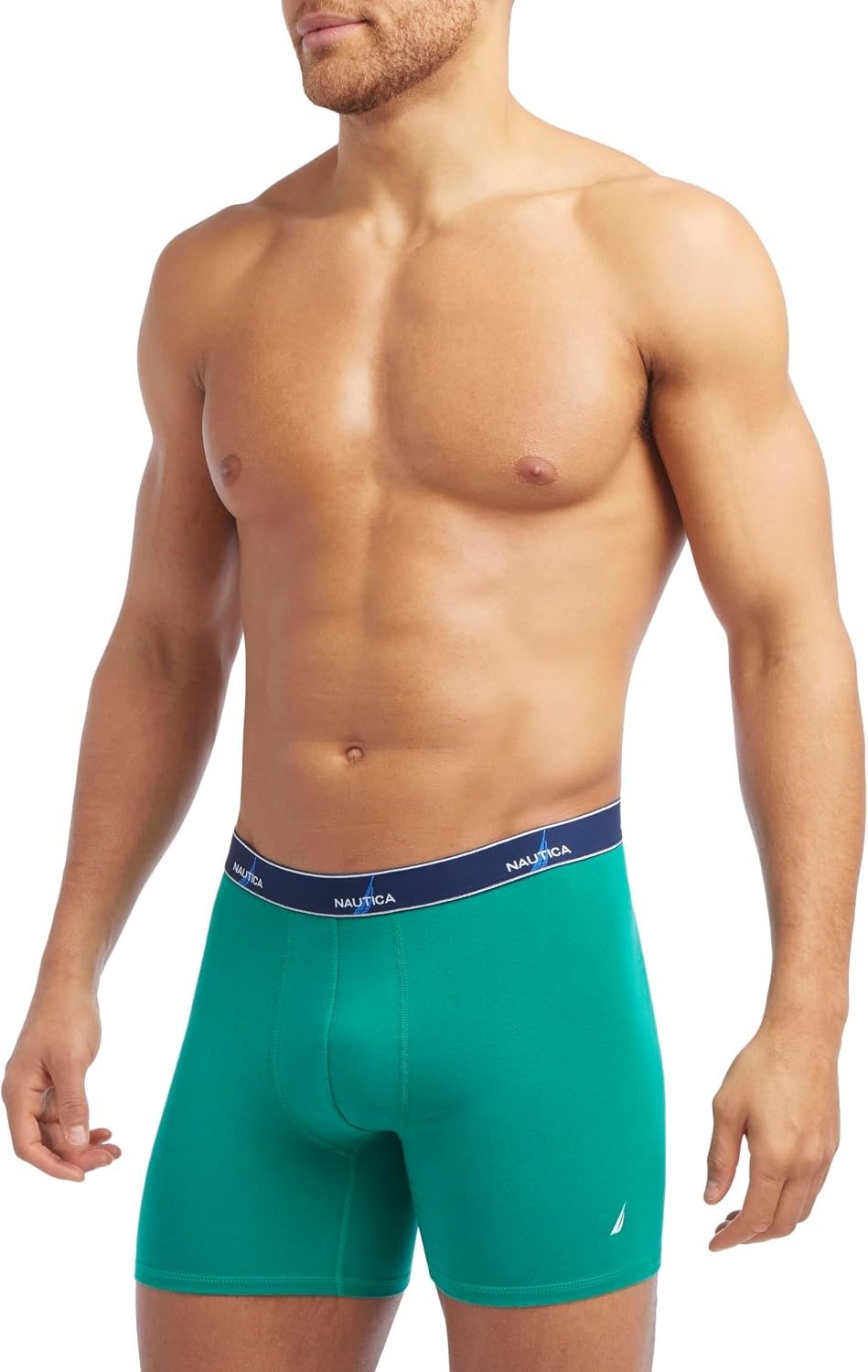 image:imageNautica Mens 4 Pack Limited Edition Cotton Stretch Boxer BriefsAero BluePro BluePepper GreenPeacoatassorted Wb