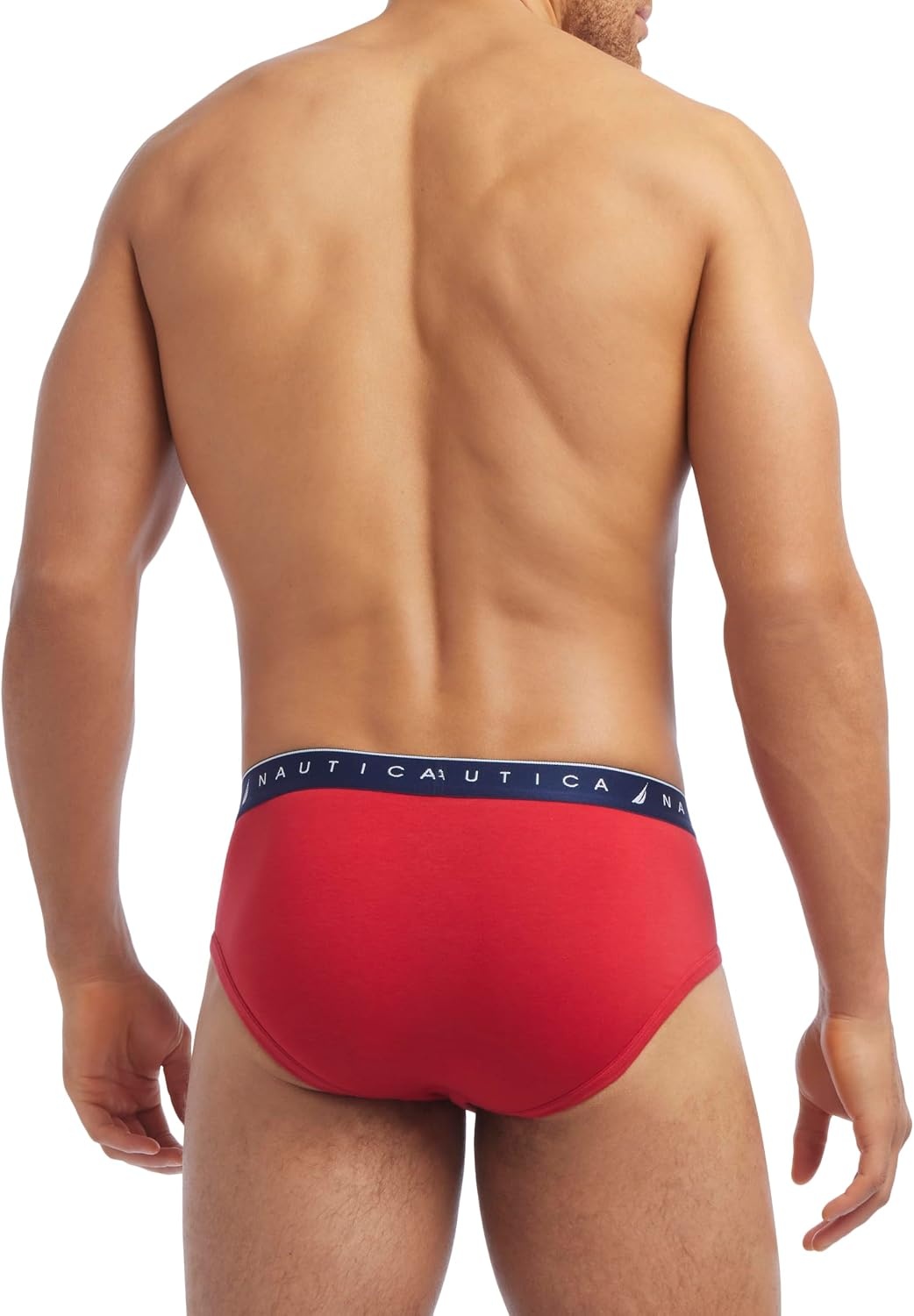 image:imageNautica Mens 4 Pack Limited Edition Cotton Stretch BriefsNautica RedHeather GreyPro BluePeacoat Assorted Wb