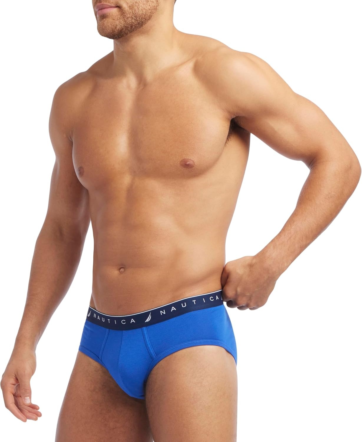 image:imageNautica Mens 4 Pack Limited Edition Cotton Stretch BriefsSurf the WebPro BlueAero BlueAlaskan Blue Assorted Wb