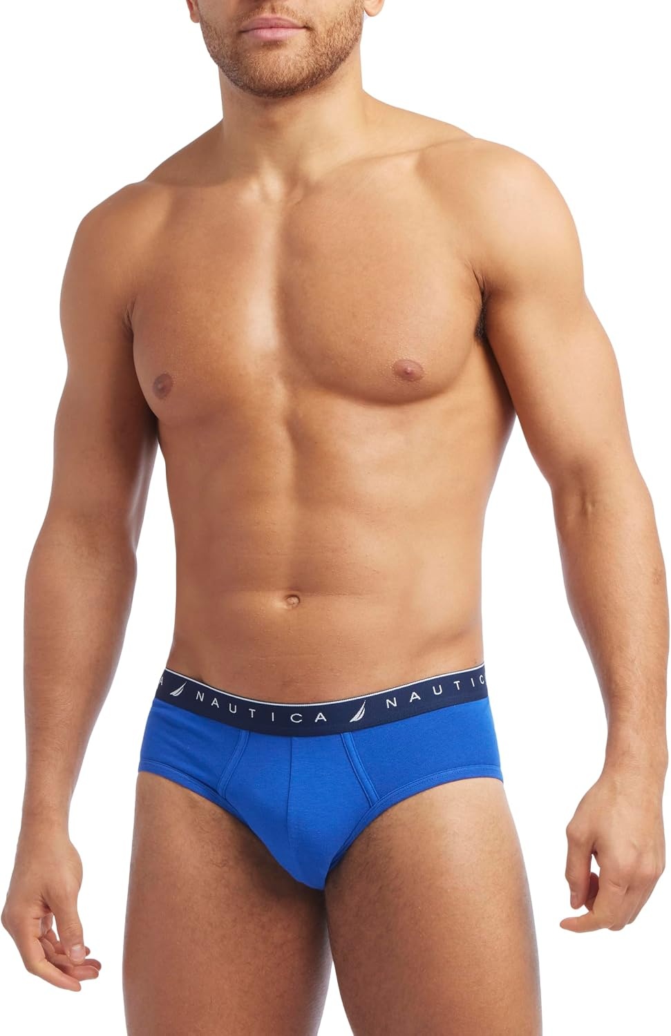 image:imageNautica Mens 4 Pack Limited Edition Cotton Stretch BriefsSurf the WebPro BlueAero BlueAlaskan Blue Assorted Wb
