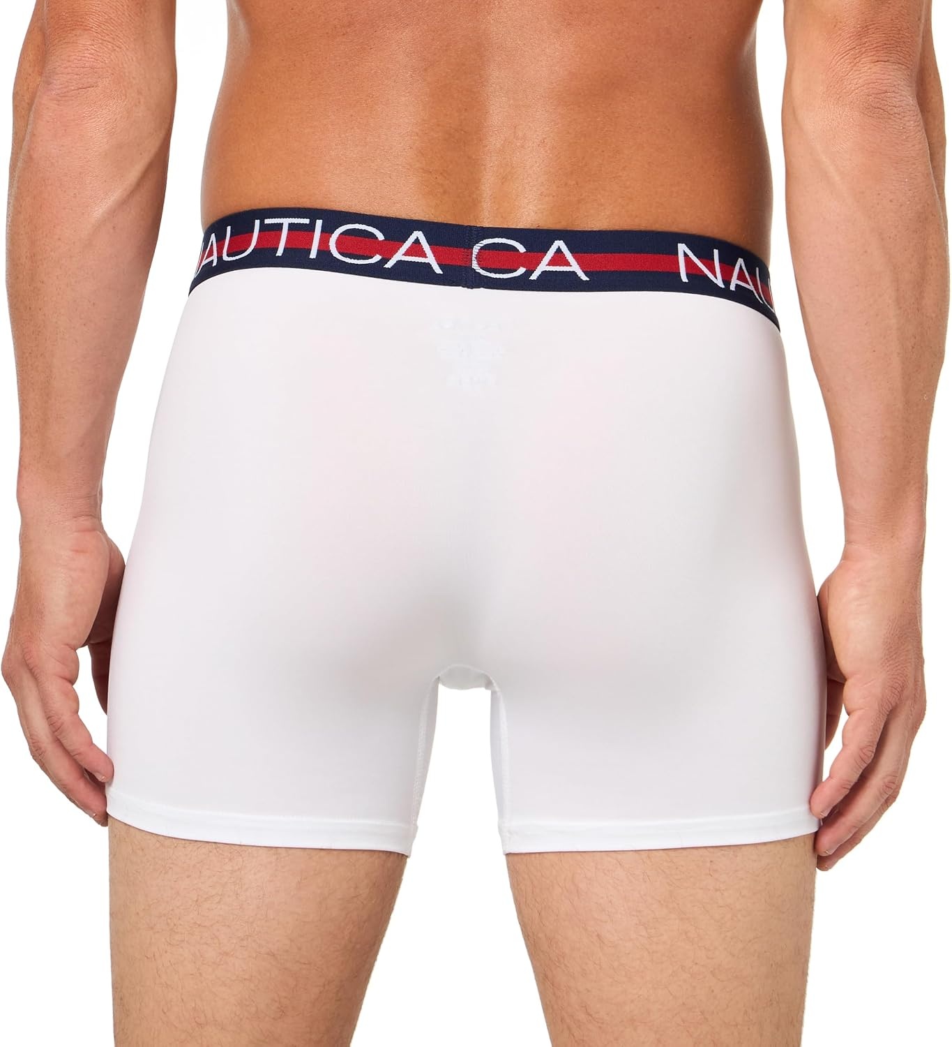 image:imageNautica Mens 4 Pack Limited Edition Micro Stretch Boxer Briefs4 White Assorted Waistband
