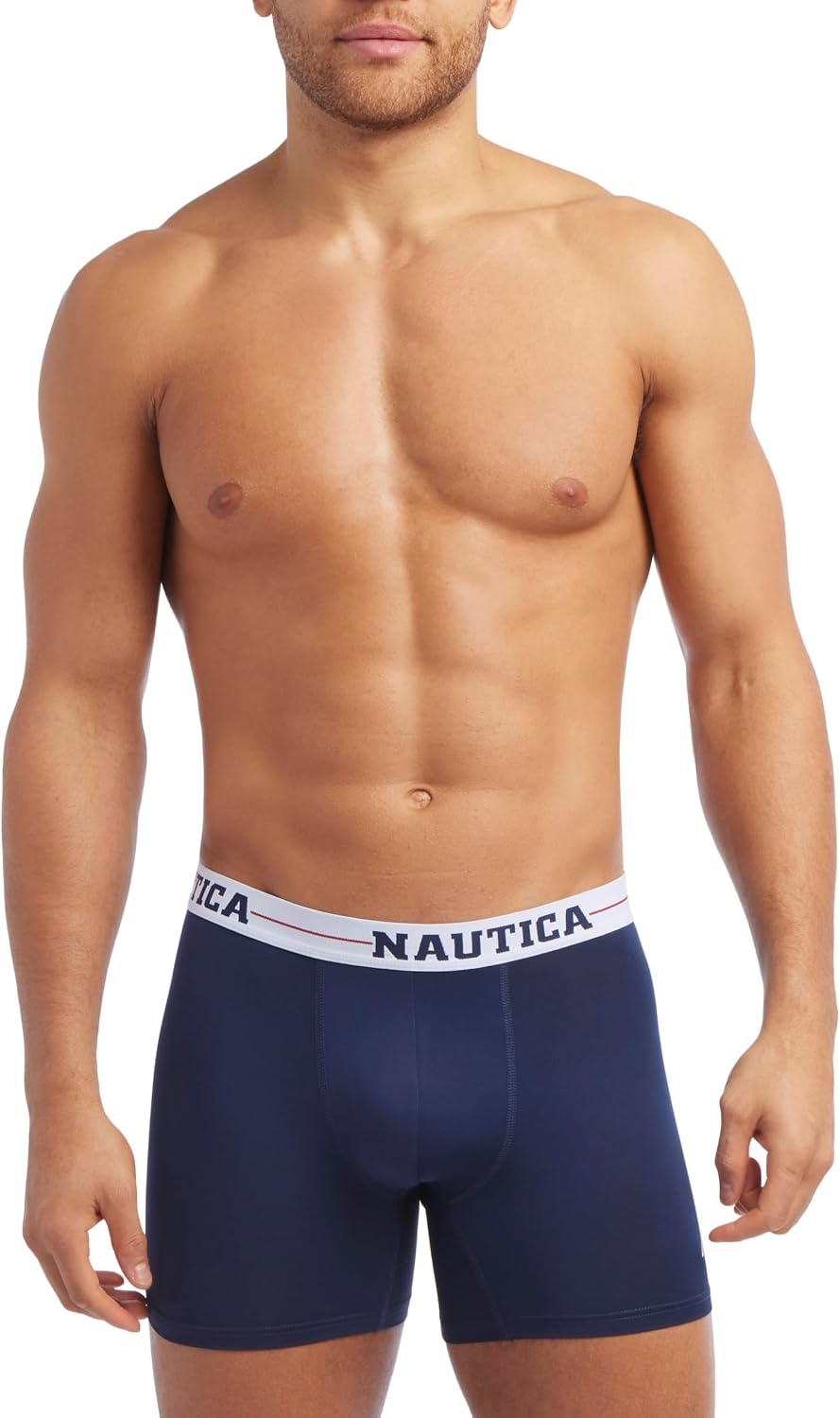 image:imageNautica Mens 4 Pack Limited Edition Micro Stretch Boxer BriefsSurf the WebWhitePeacoatAero Blueassorted Wb