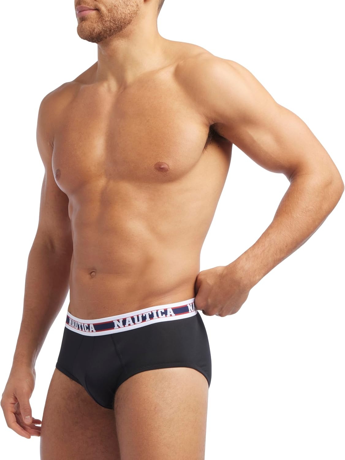 image:imageNautica Mens 4 Pack Limited Edition Micro Stretch BriefsCharcoal2 BlackAlloyassorted Wb