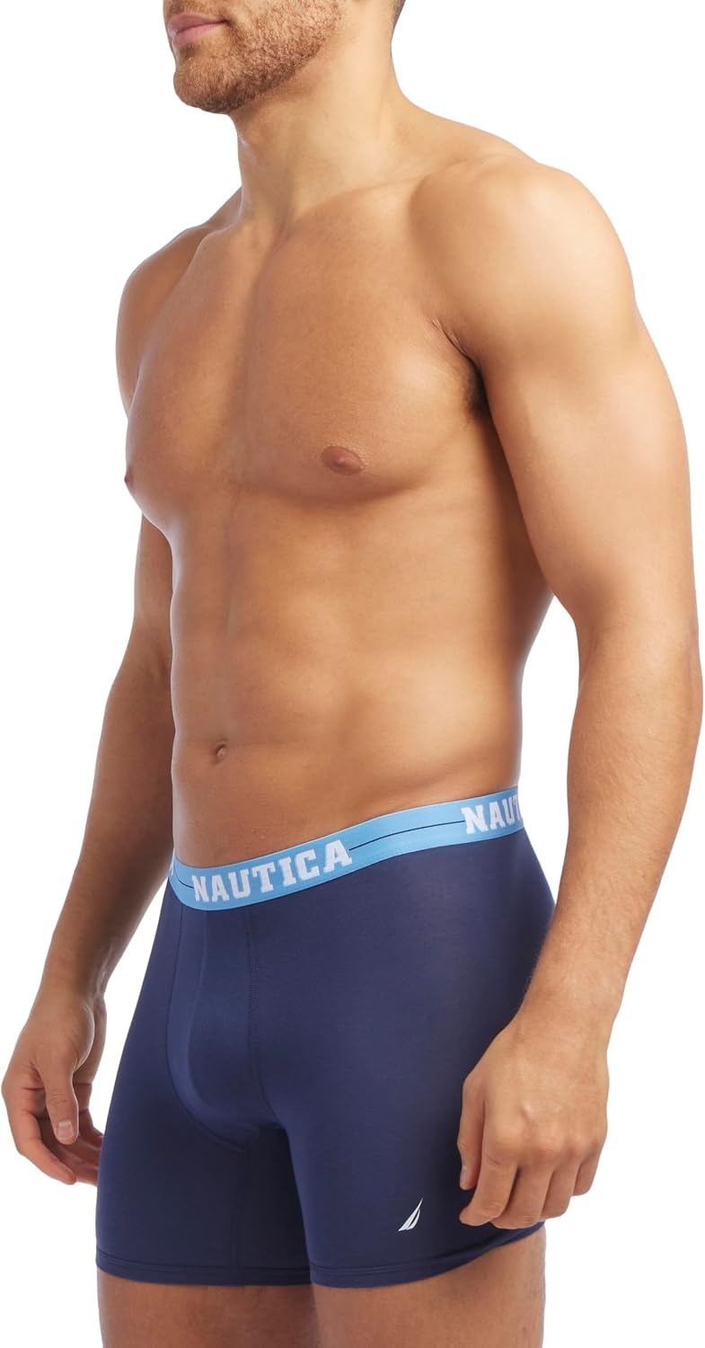 image:imageNautica Mens 4 Pack Limited Edition Stretch Boxer Briefs4 Peacoat Assorted Wb