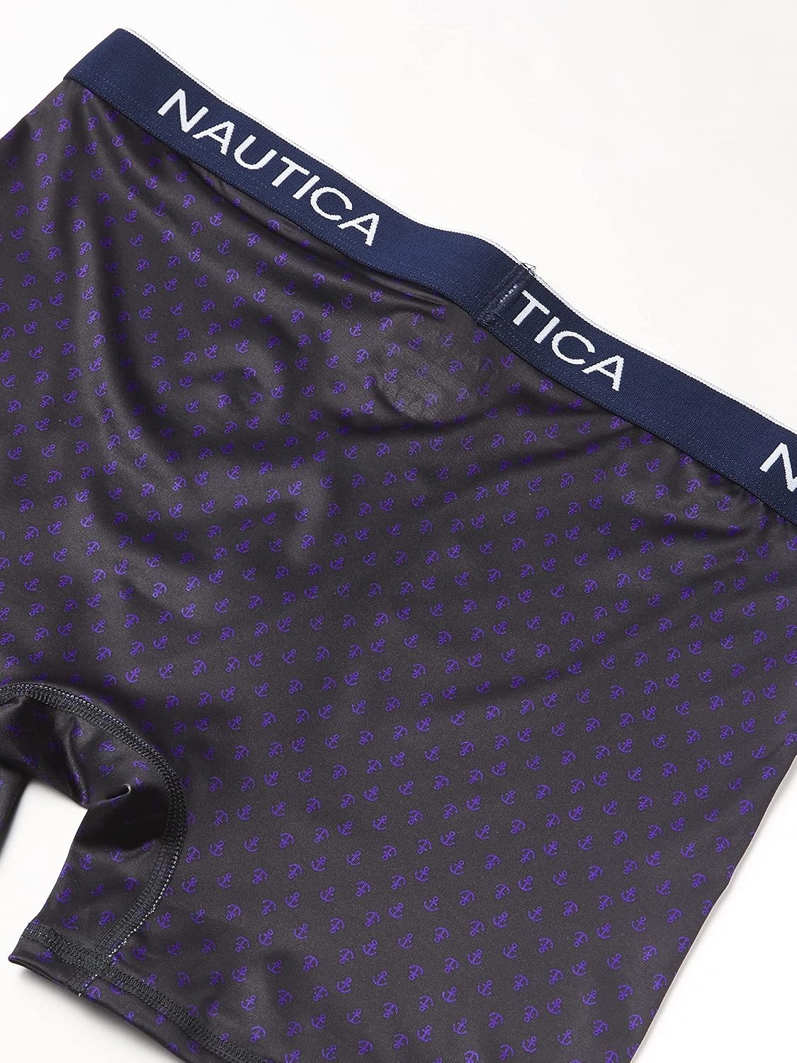image:imageNautica Mens 4 Pack Micro Boxer Briefs2 BlackSea CobaltAnchor Sea Cobalt
