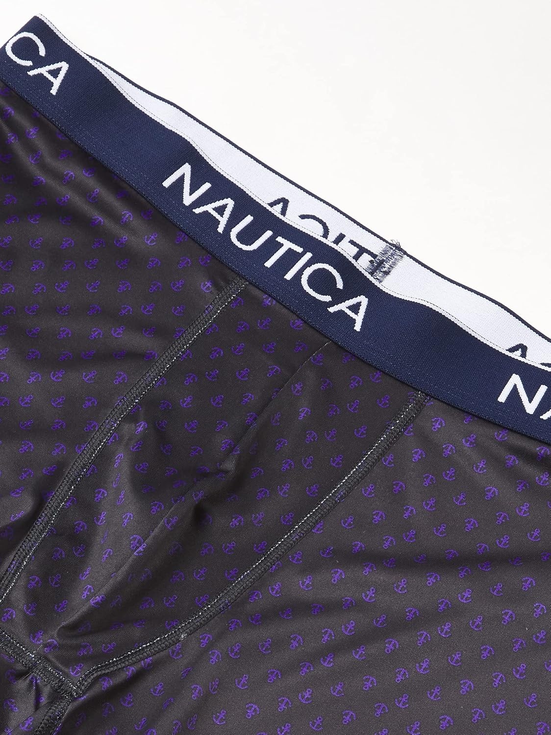 image:imageNautica Mens 4 Pack Micro Boxer Briefs2 BlackSea CobaltAnchor Sea Cobalt