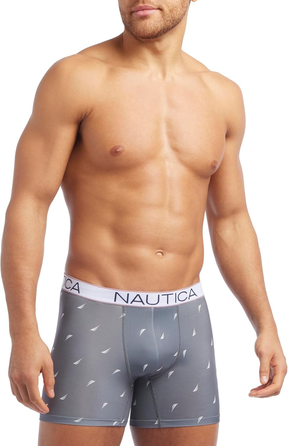 image:imageNautica Mens 4 Pack Micro Boxer BriefsBlackNautica RedSail Lead WhiteSail Black White