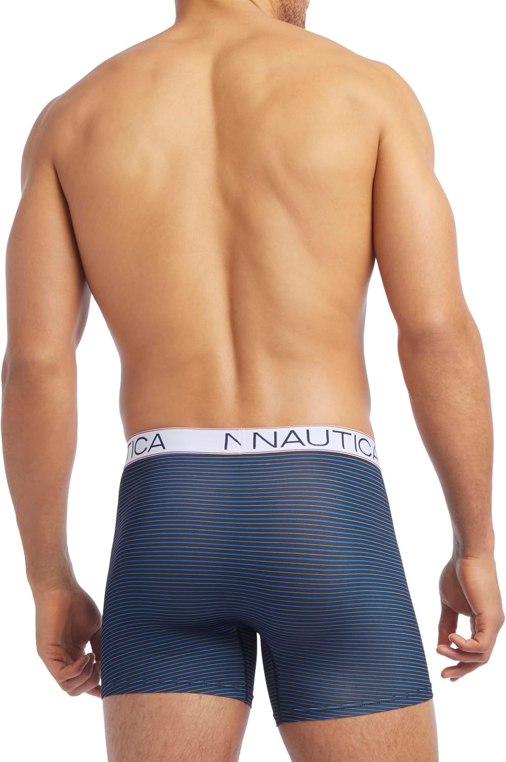 image:imageNautica Mens 4 Pack Micro Boxer BriefsBlackSharkfin GreyBright RedStripe