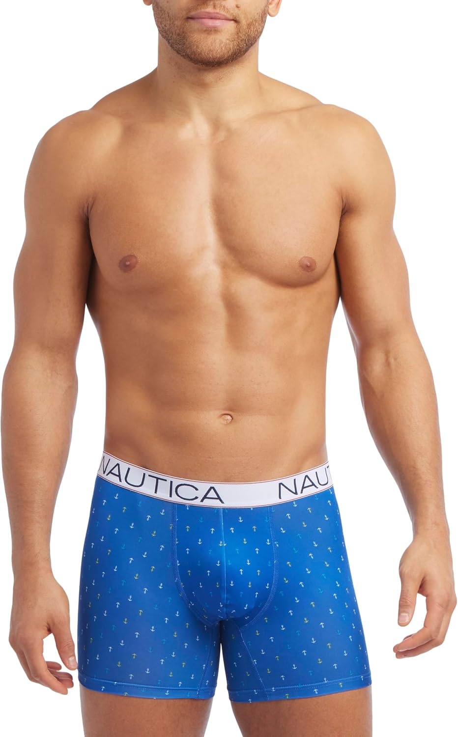 image:imageNautica Mens 4 Pack Micro Boxer BriefsBlackSharkfin GreyHawaii OceanMicro Anchor Sea Cobalt