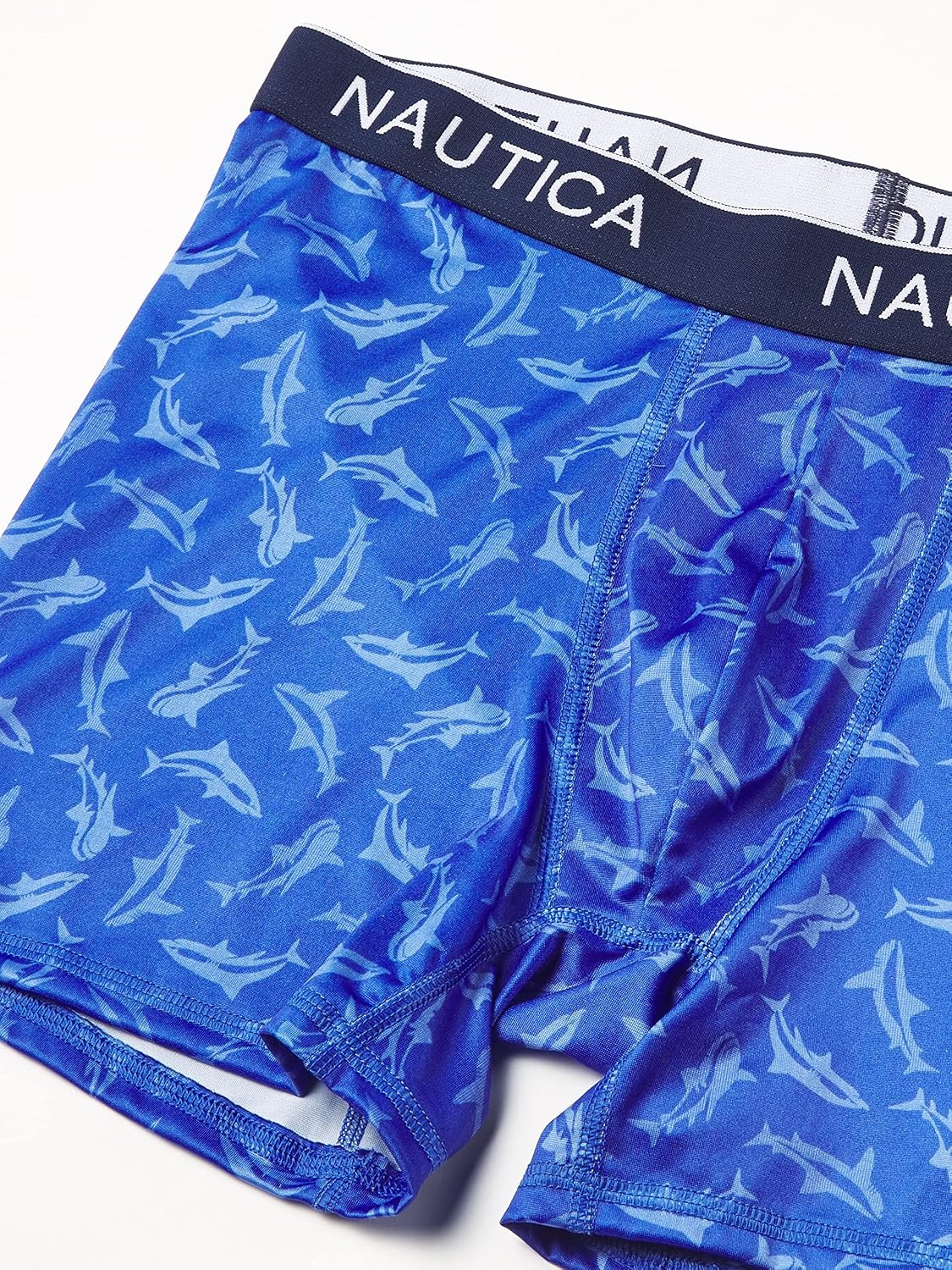 image:imageNautica Mens 4 Pack Micro Boxer BriefsPeacoatMonaco BlueAeroShark Sea Cobalt