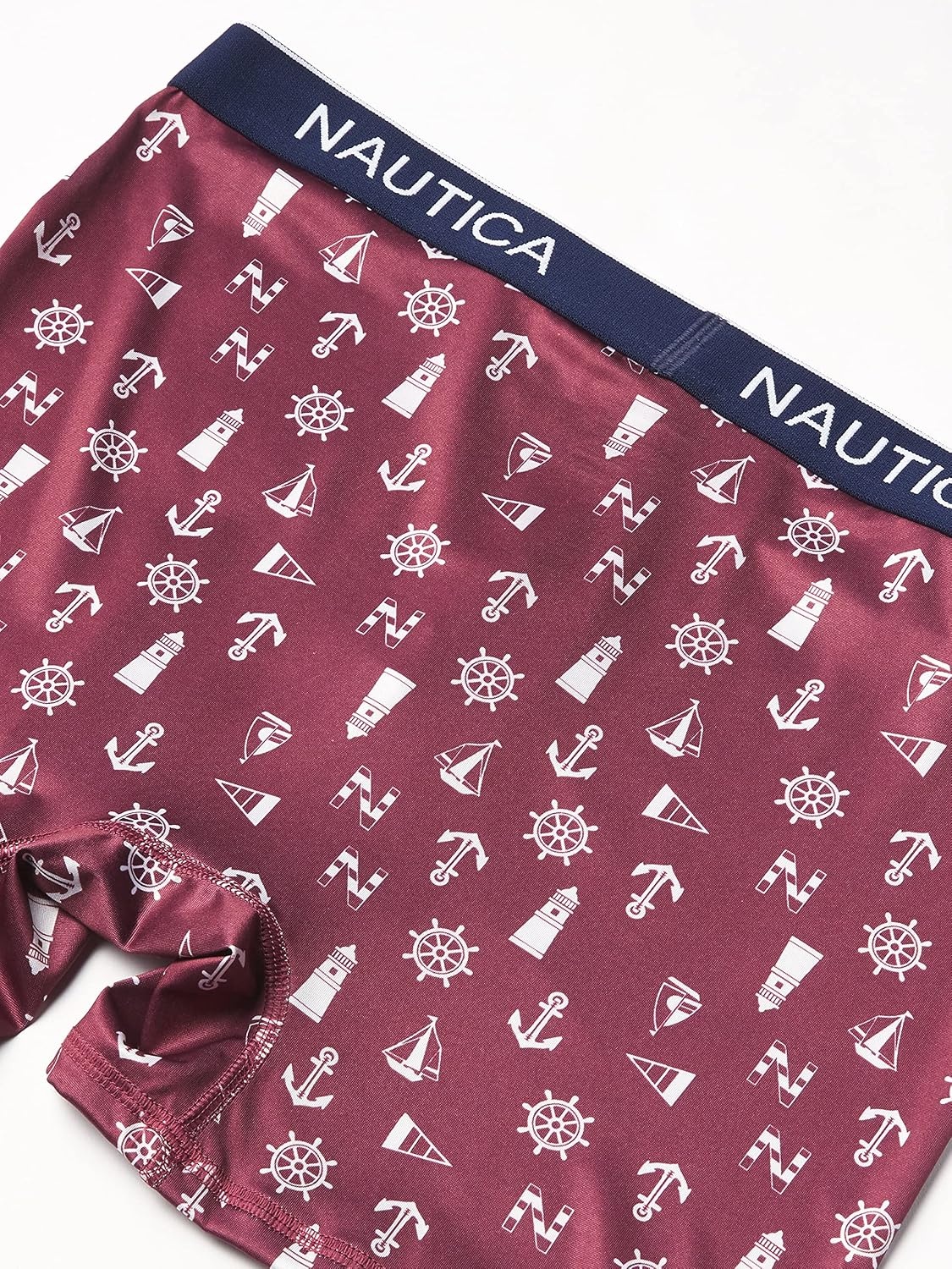 image:imageNautica Mens 4 Pack Micro Boxer BriefsPeacoatRoyal BurgundyMonaco BlueLight House Royal
