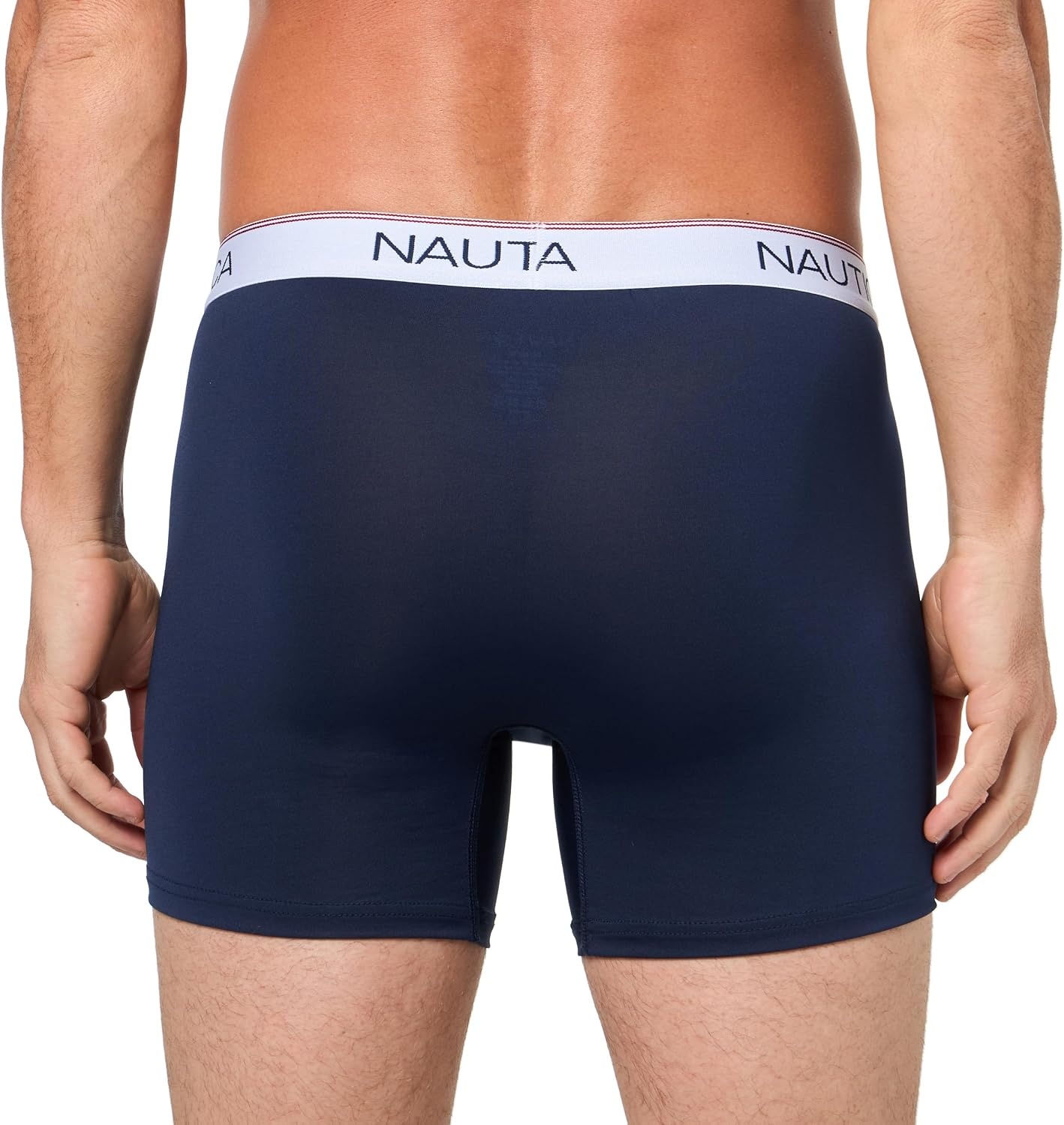 image:imageNautica Mens 4 Pack Stretch Micro Boxer BriefsPeacoatSurf the WebClear SkiesSail Green